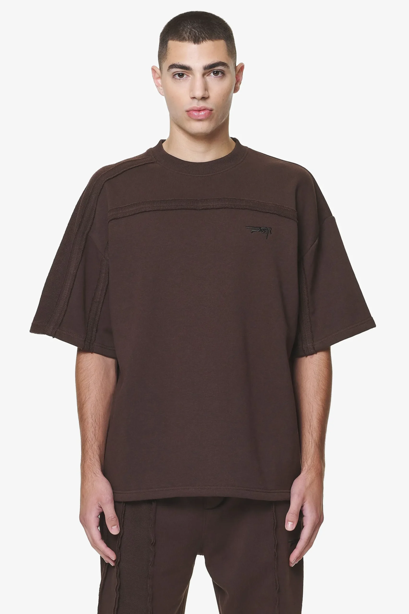 Pegador Abart Inside Out Boxy Tee Washed Oak Brown