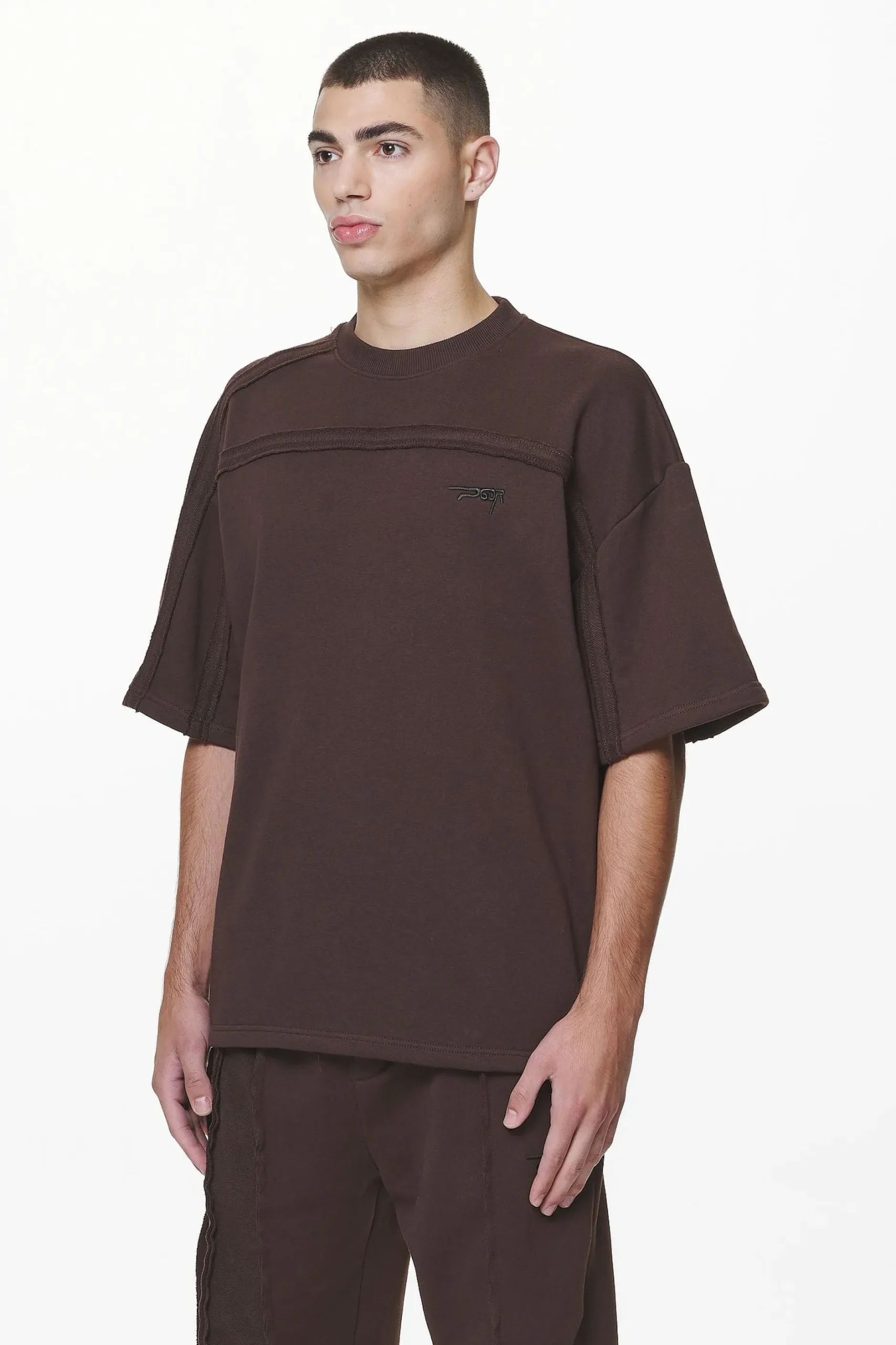 Pegador Abart Inside Out Boxy Tee Washed Oak Brown