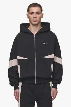 Pegador Aderno Boxy Sweat Jacket Washed Black Light Beige