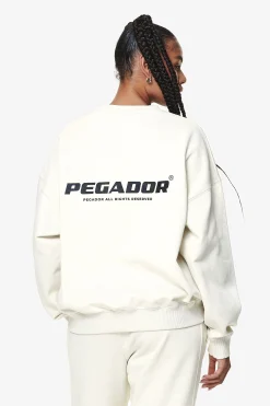 Pegador Aelva Logo Heavy Oversized Crew Neck