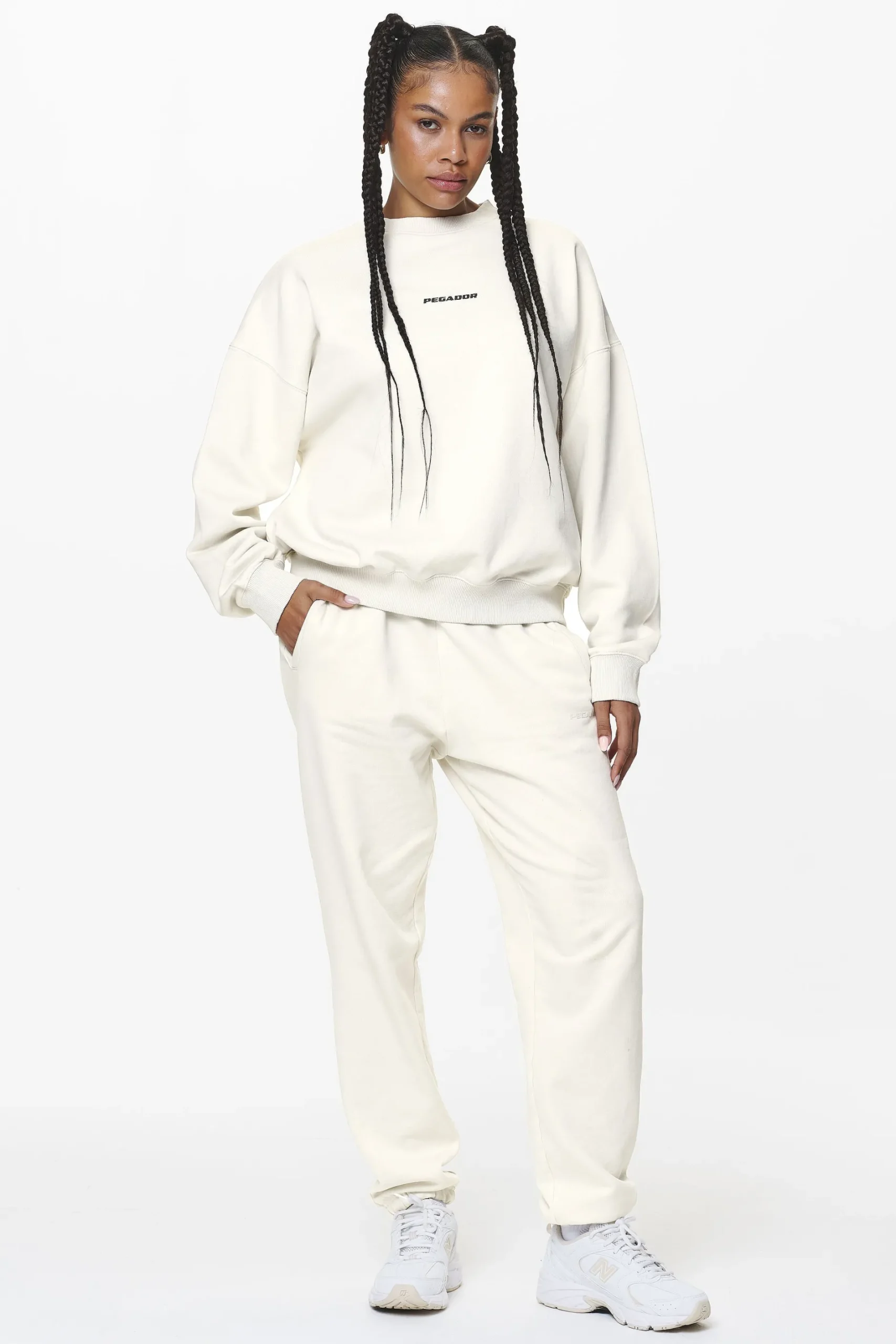 Pegador Aelva Logo Heavy Oversized Crew Neck