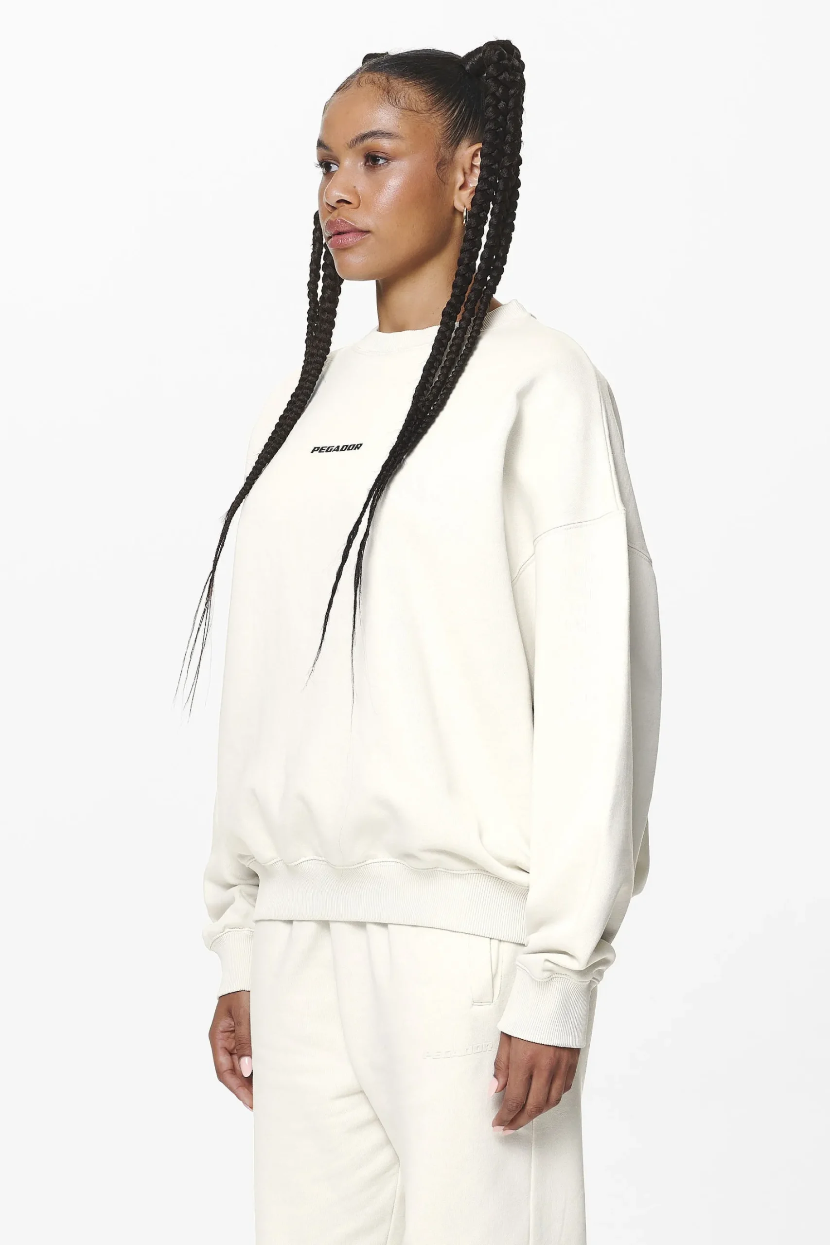 Pegador Aelva Logo Heavy Oversized Crew Neck