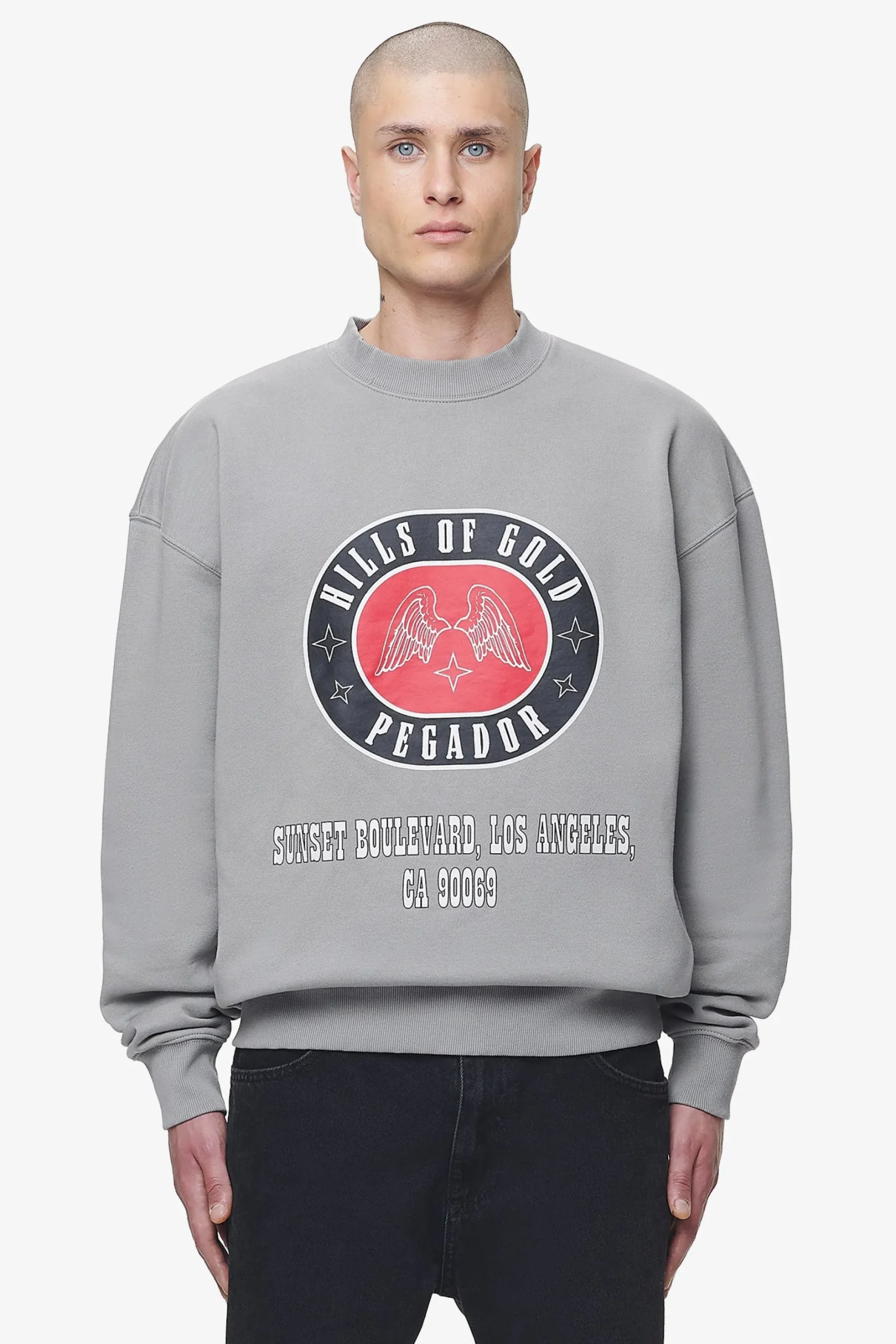 Pegador Algon Oversized Sweater Vintage Washed Dusk Grey