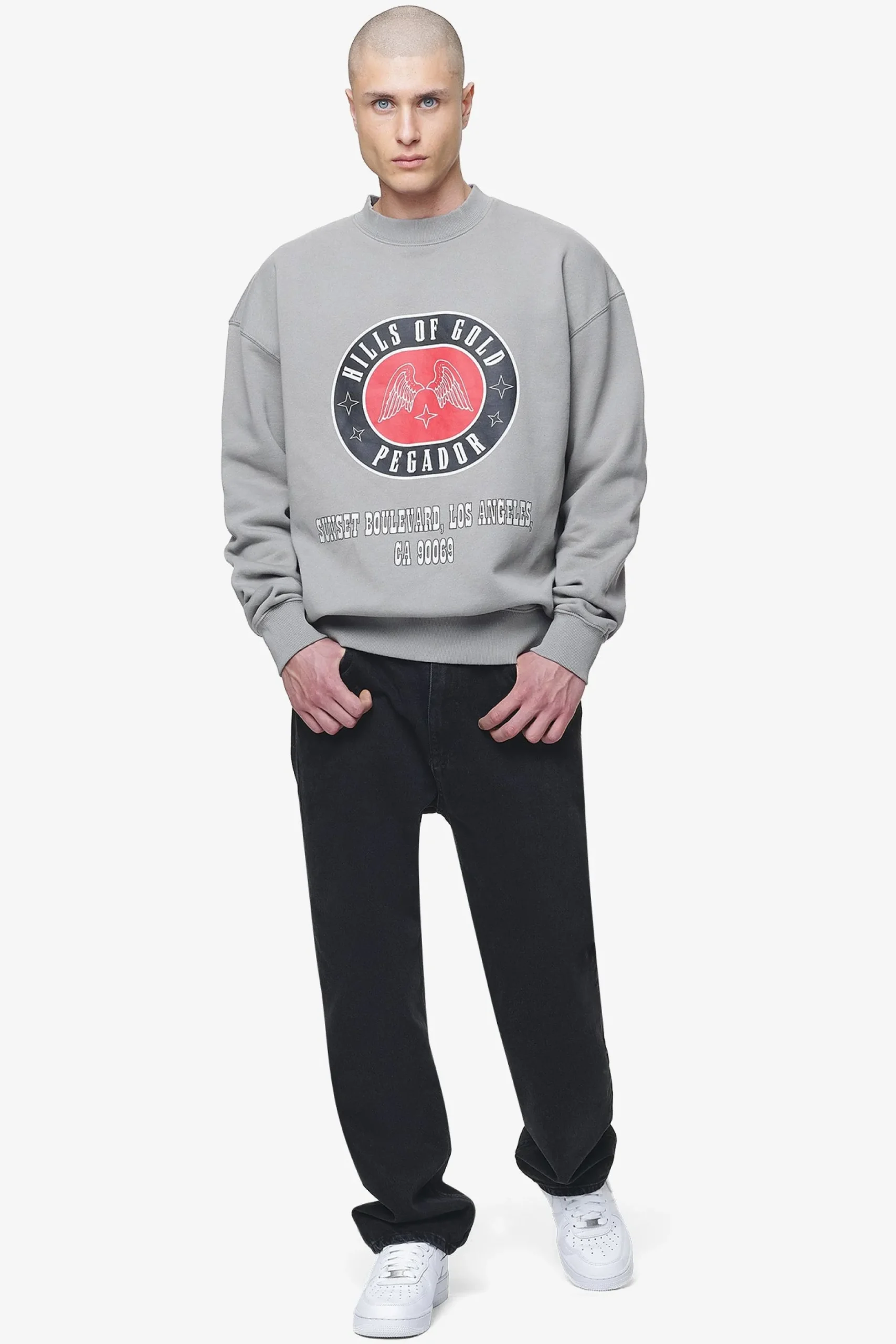 Pegador Algon Oversized Sweater Vintage Washed Dusk Grey