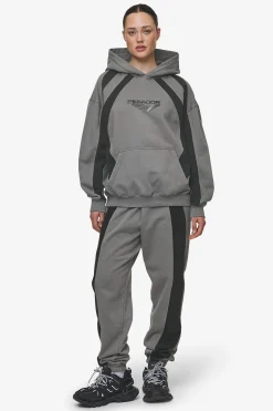 Pegador Amira High Waisted Sweat Pants Washed Deep Grey Black