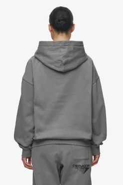 Pegador Amira Oversized Hoodie Washed Deep Grey Black