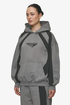 Pegador Amira Oversized Hoodie Washed Deep Grey Black