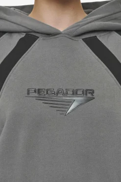 Pegador Amira Oversized Hoodie Washed Deep Grey Black