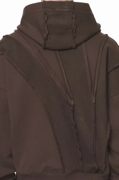 Pegador Ancy Inside Out Terry Boxy Sweat Jacket Washed Oak Brown