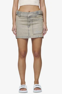 Pegador Antonia Cargo Mini Skirt Washed Coast Sand