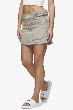 Pegador Antonia Cargo Mini Skirt Washed Coast Sand
