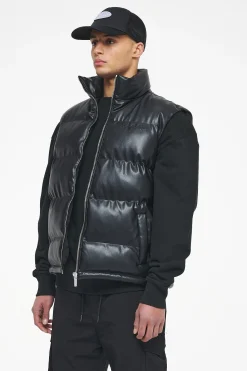 Pegador Arid Faux Leather Vest Black Ink