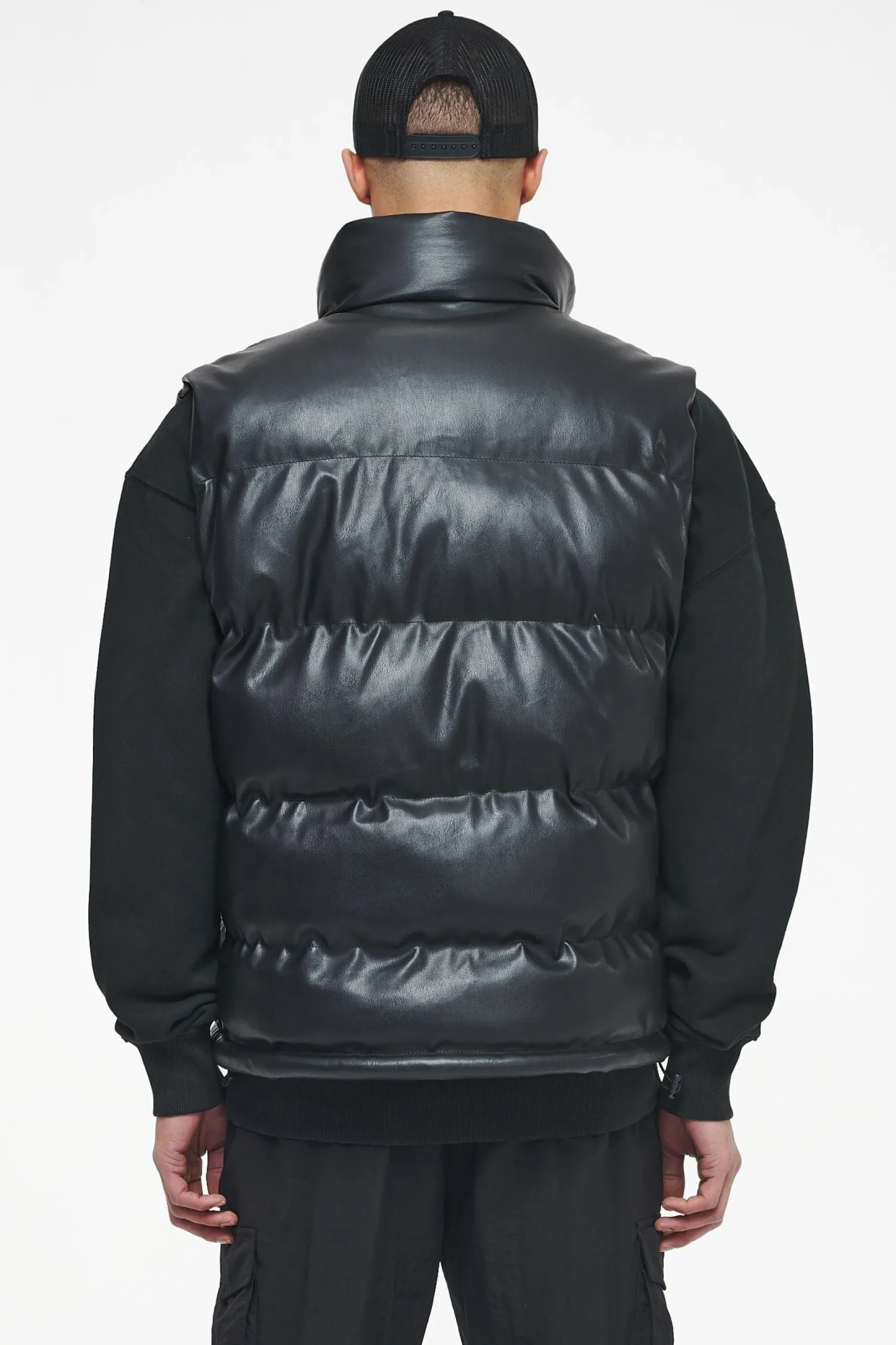 Pegador Arid Faux Leather Vest Black Ink