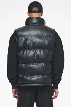 Pegador Arid Faux Leather Vest Black Ink