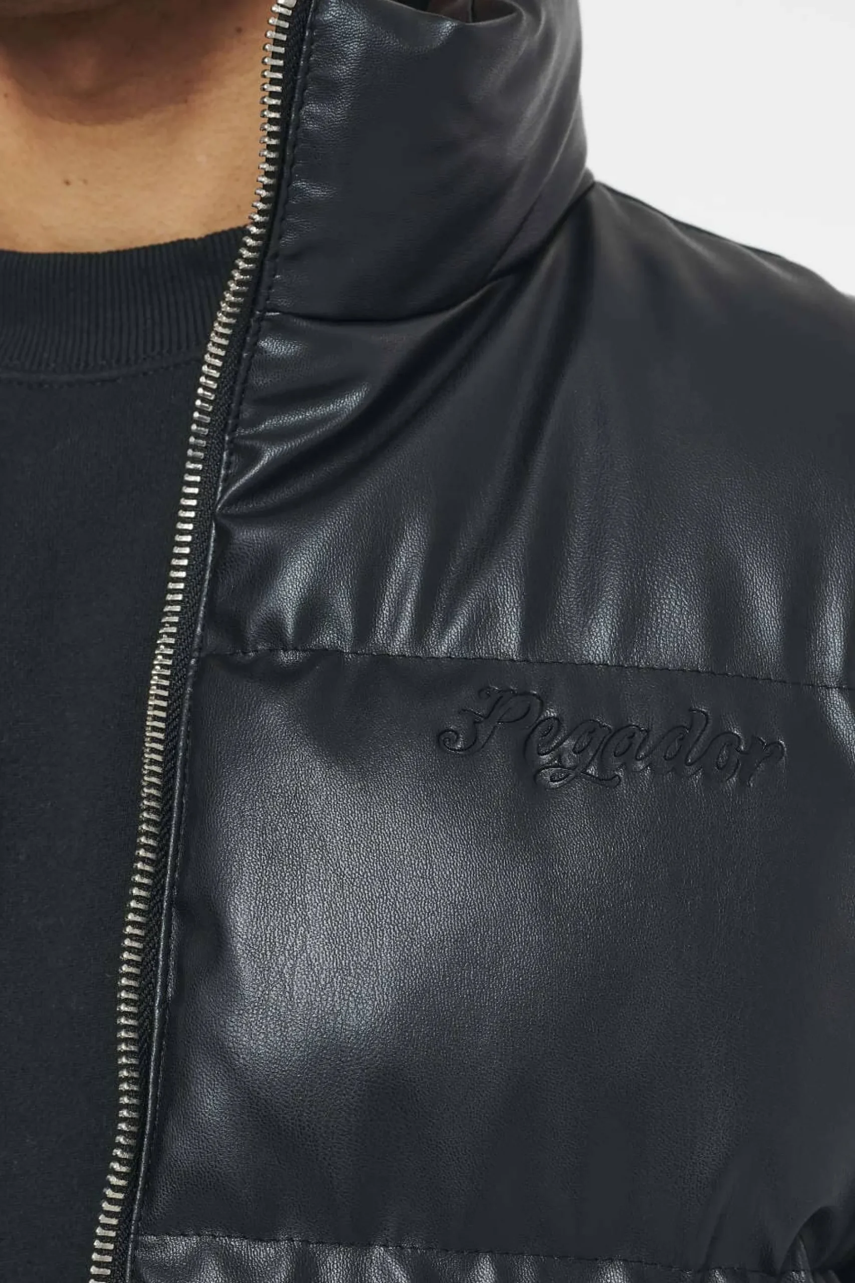 Pegador Arid Faux Leather Vest Black Ink