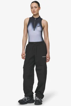 Pegador Ashira Sprayed Zip Bodysuit Black White