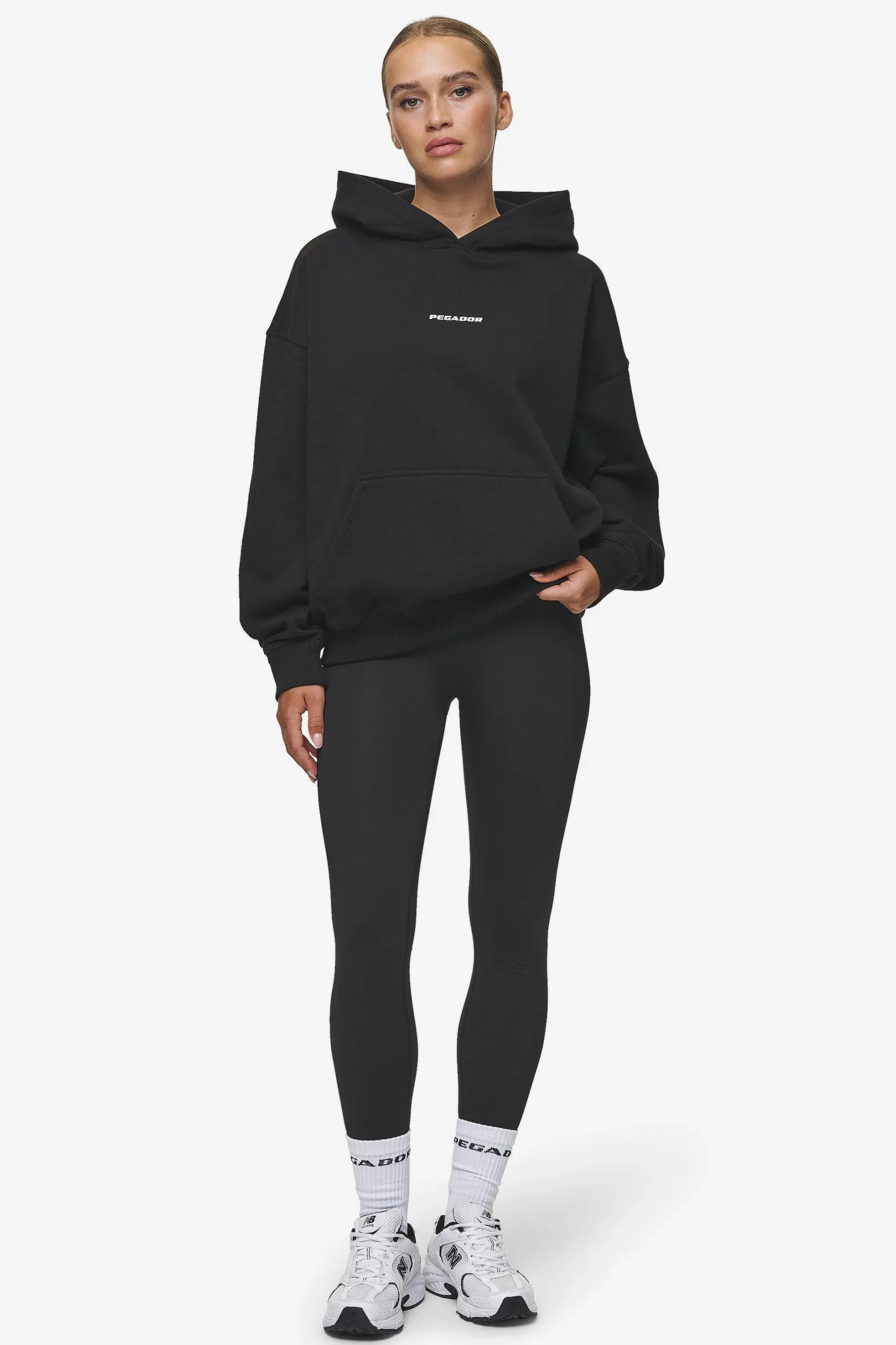 Pegador Atna Logo Oversized Hoodie White