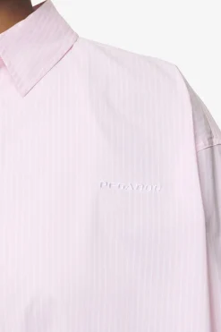 Pegador Avenida Striped Oversized Overshirt Bubblegum White