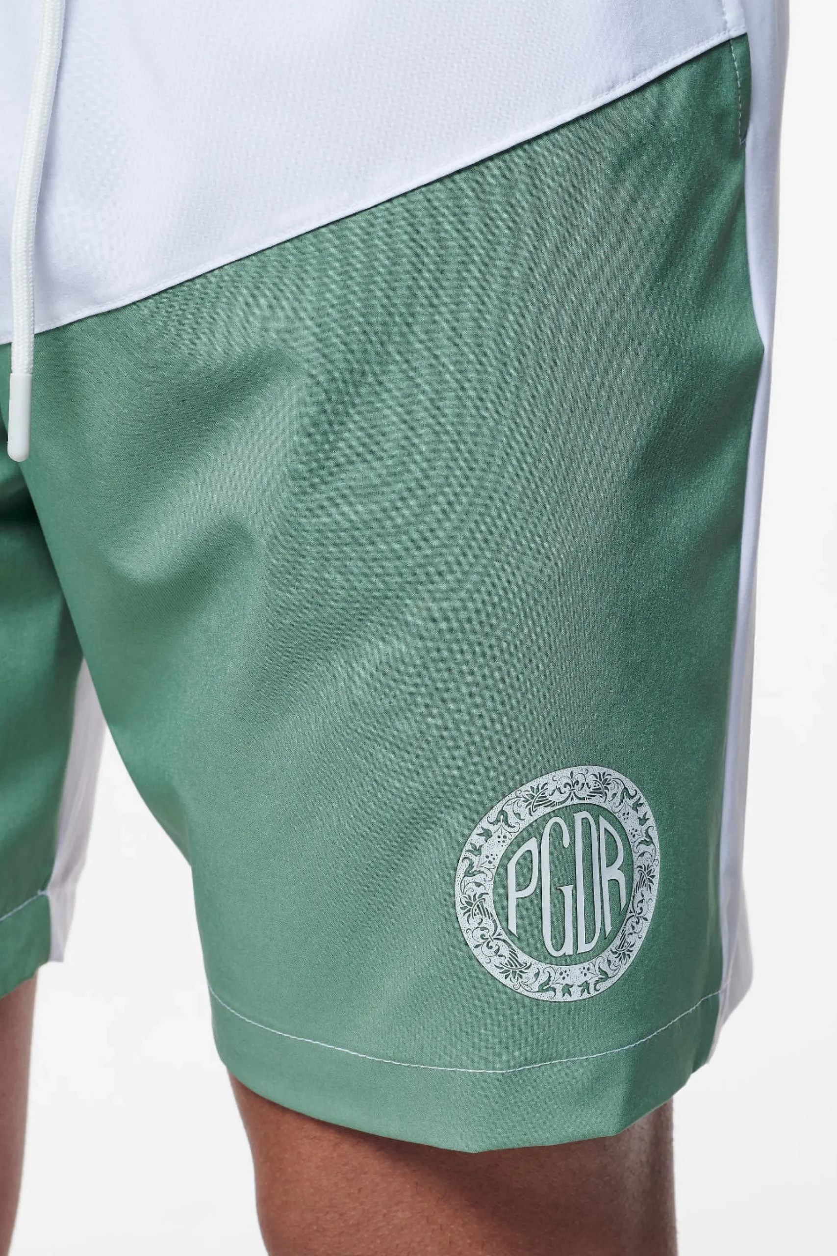 Pegador Baker Swim Shorts White Cypress Green