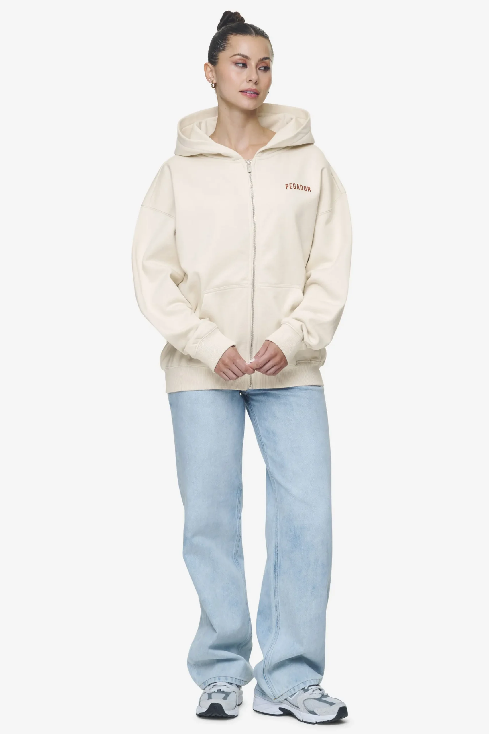 Pegador Balari Oversized Sweat Jacket Washed Coast Sand