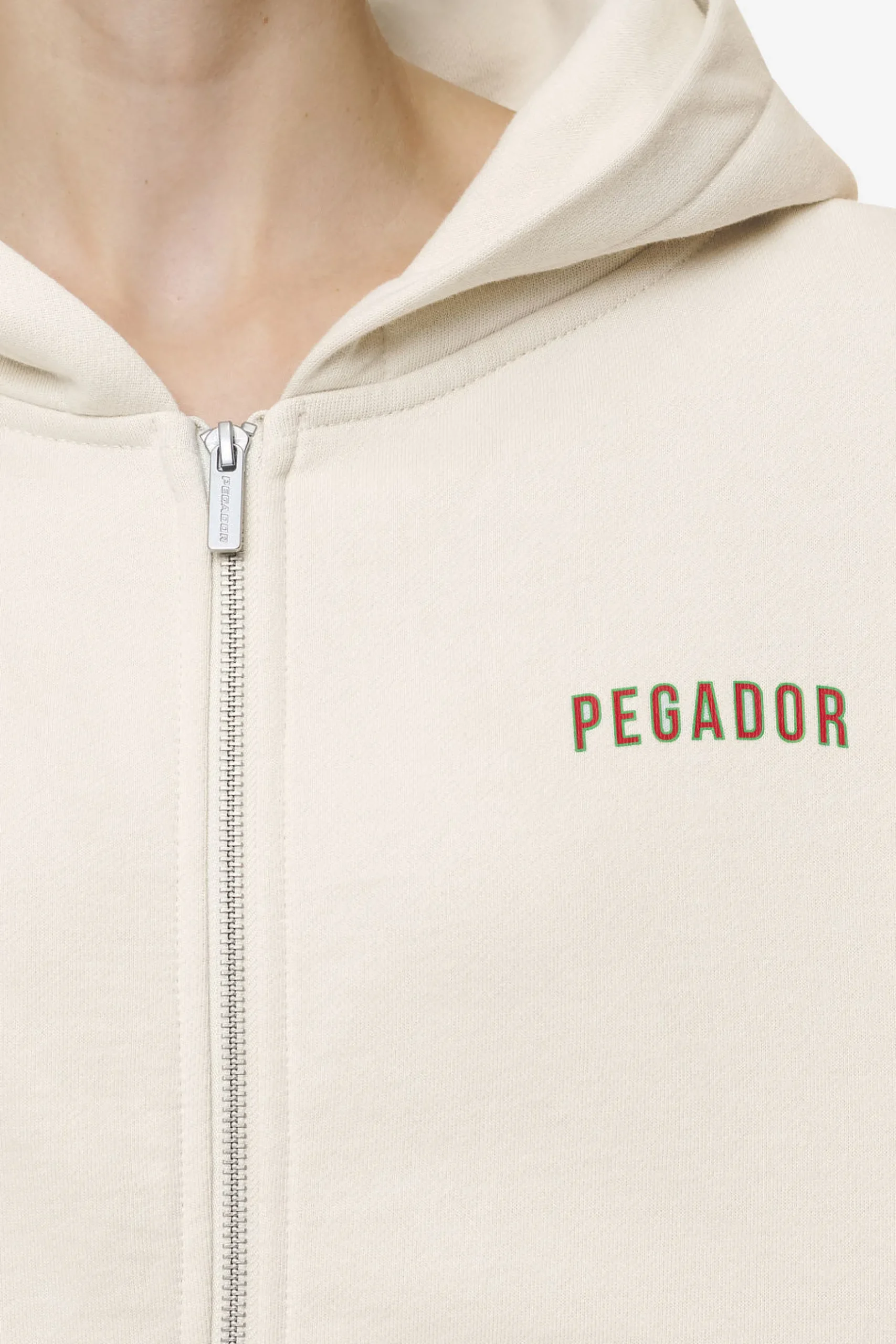 Pegador Balari Oversized Sweat Jacket Washed Coast Sand