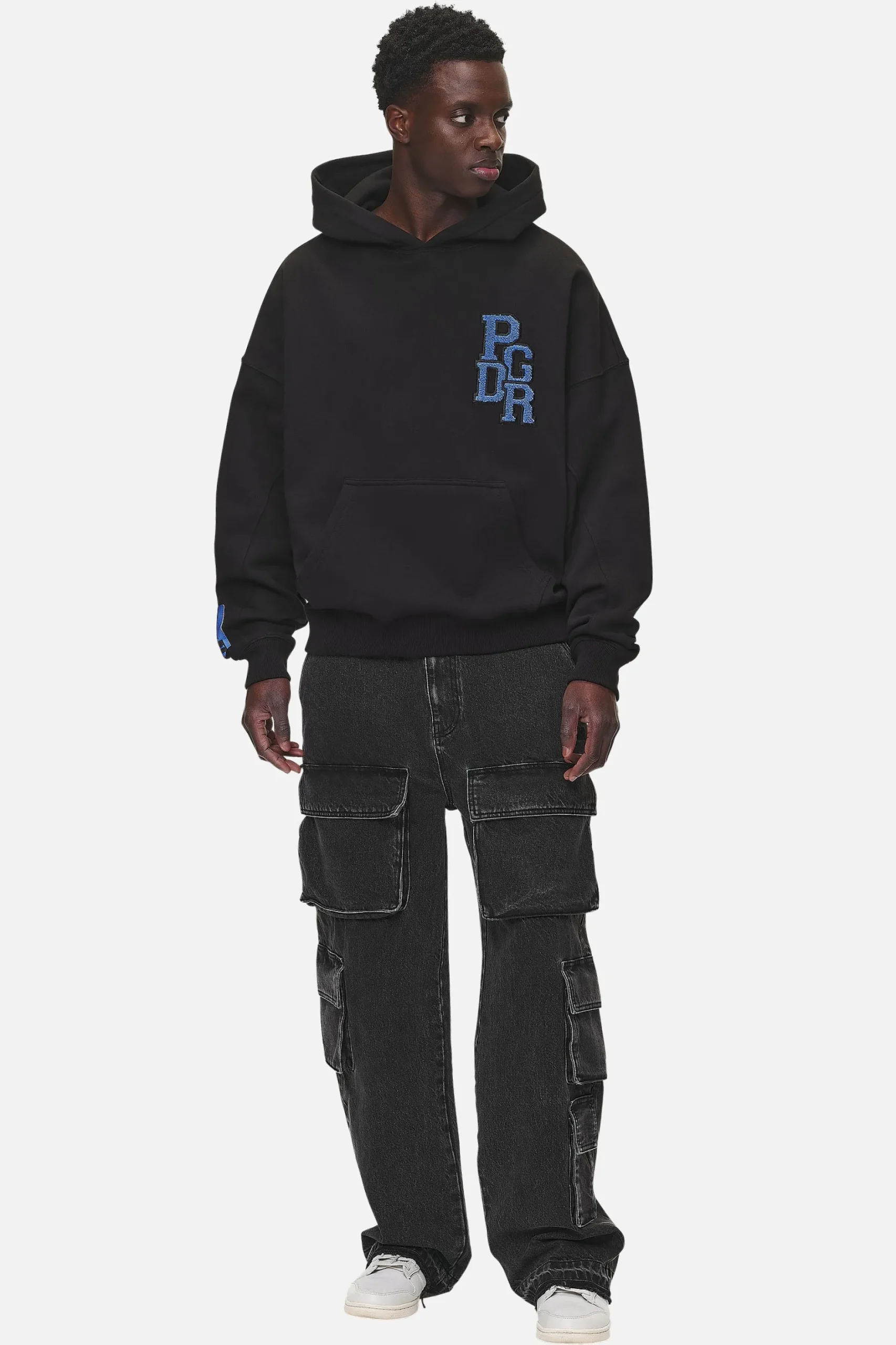 Pegador Bandon Boxy Hoodie Washed Black