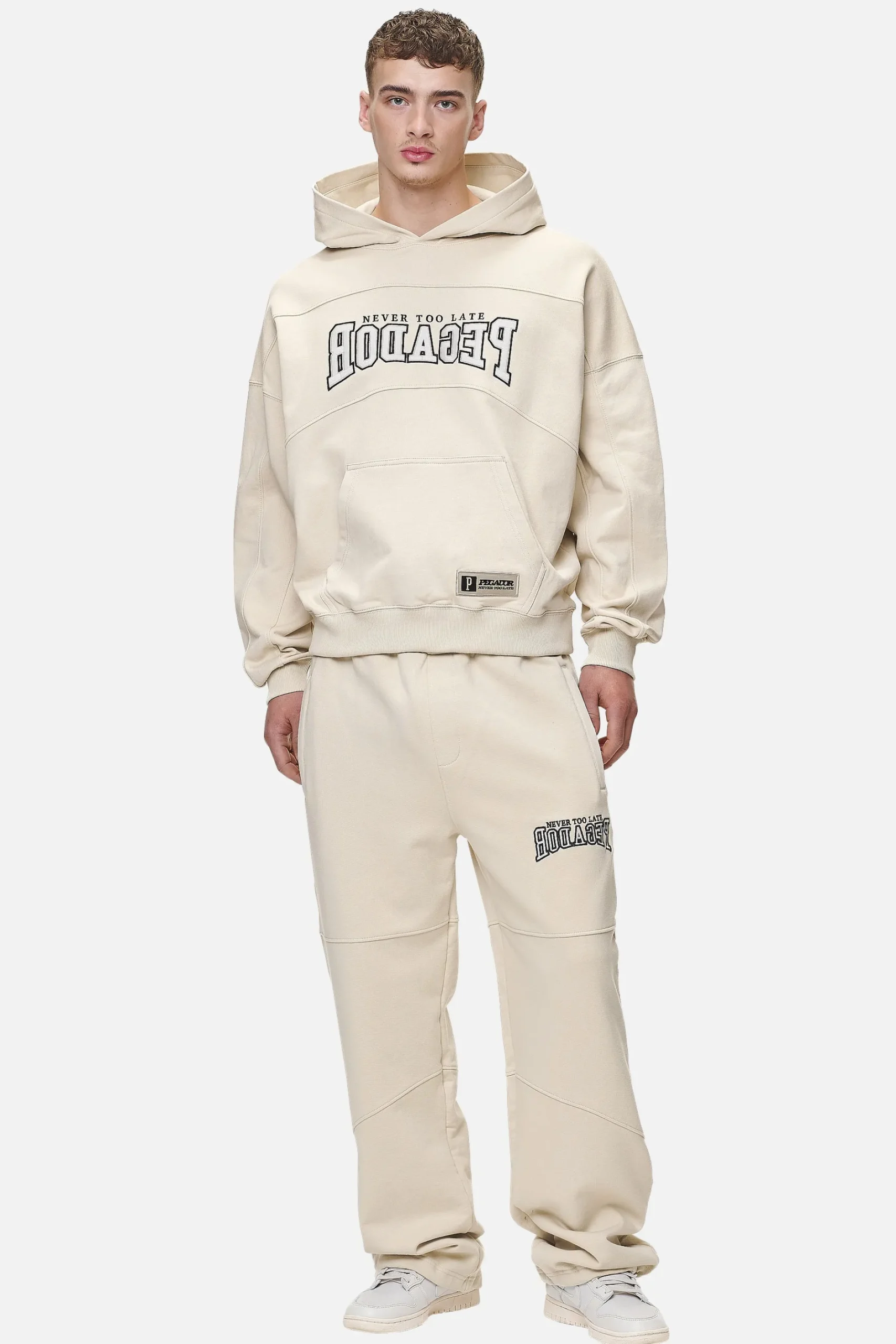 Pegador Beech Terry Boxy Hoodie Washed Desert Sand