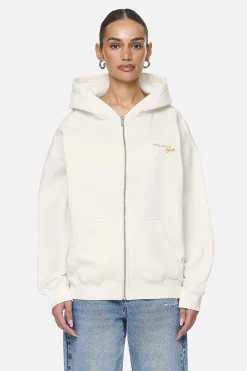 Pegador Berri Oversized Zip Hoodie Washed Coconut Milk