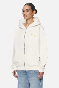 Pegador Berri Oversized Zip Hoodie Washed Coconut Milk