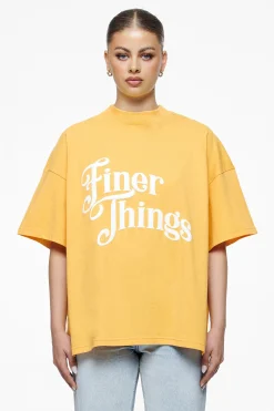 Pegador Birca Heavy Oversized Tee Vintage Washed Golden Sun