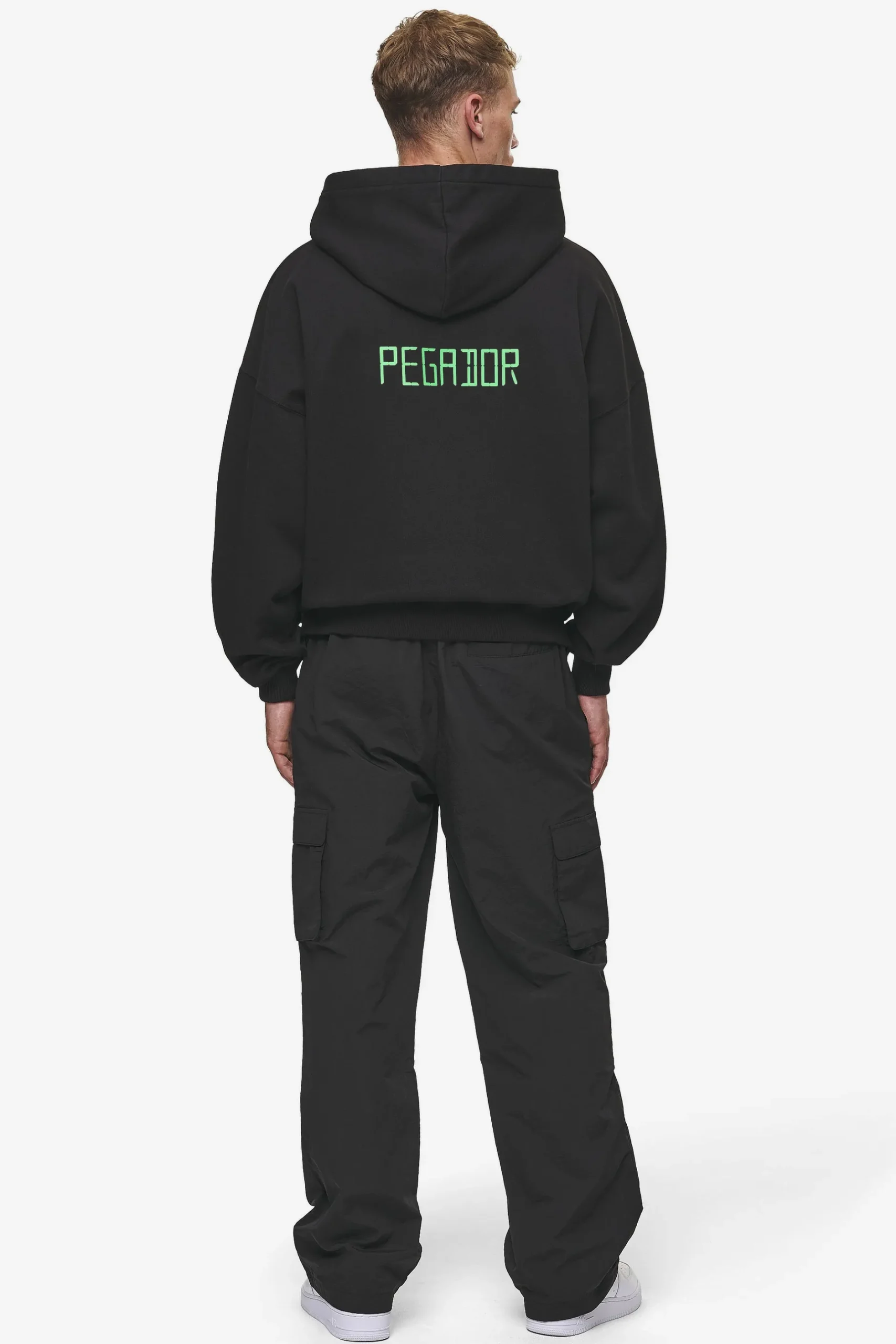 Pegador Bleek Boxy Hoodie Washed Black