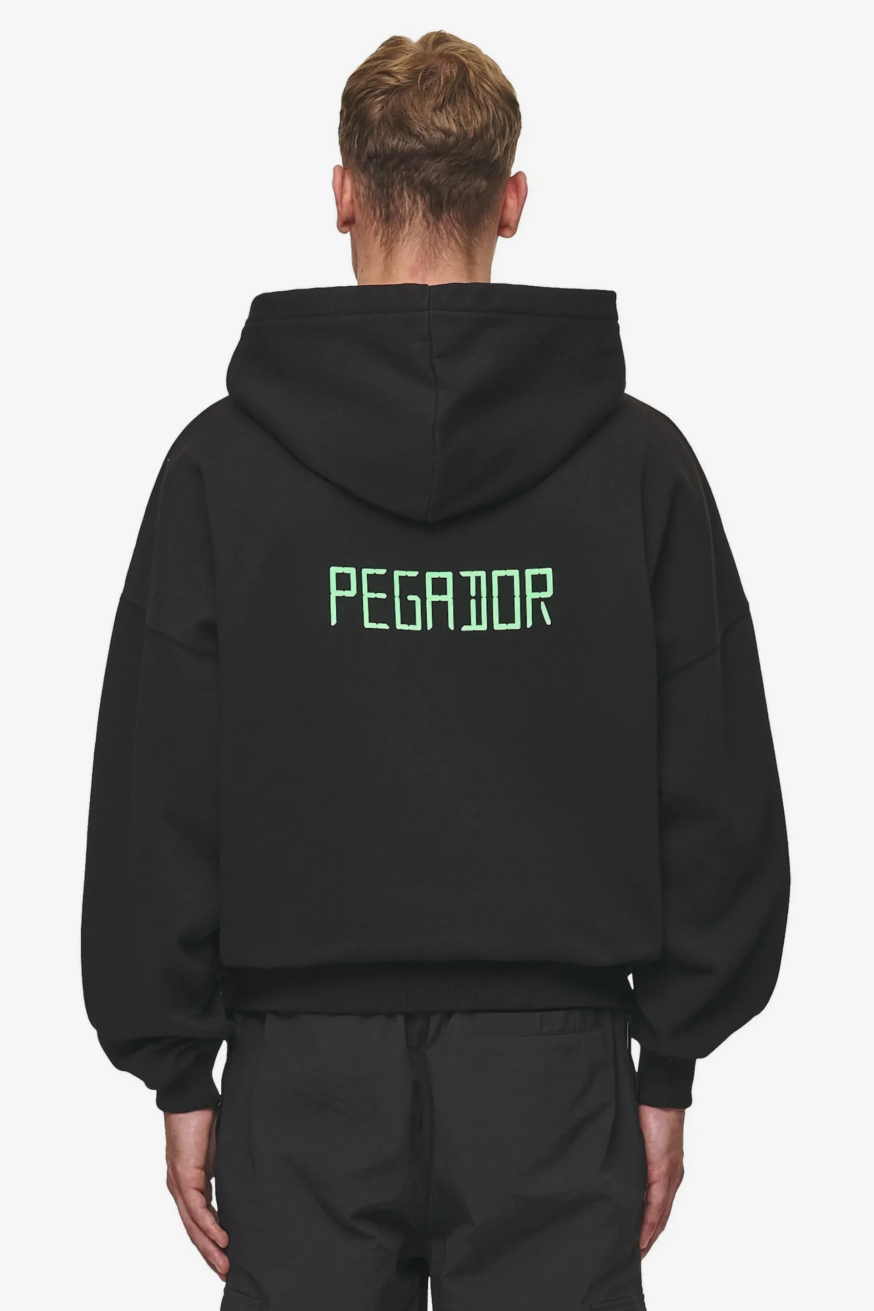 Pegador Bleek Boxy Hoodie Washed Black