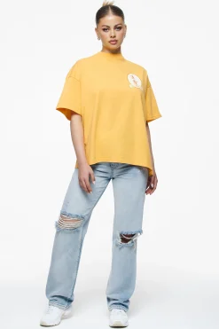 Pegador Brenda Heavy Oversized Tee Vintage Washed Golden Sun