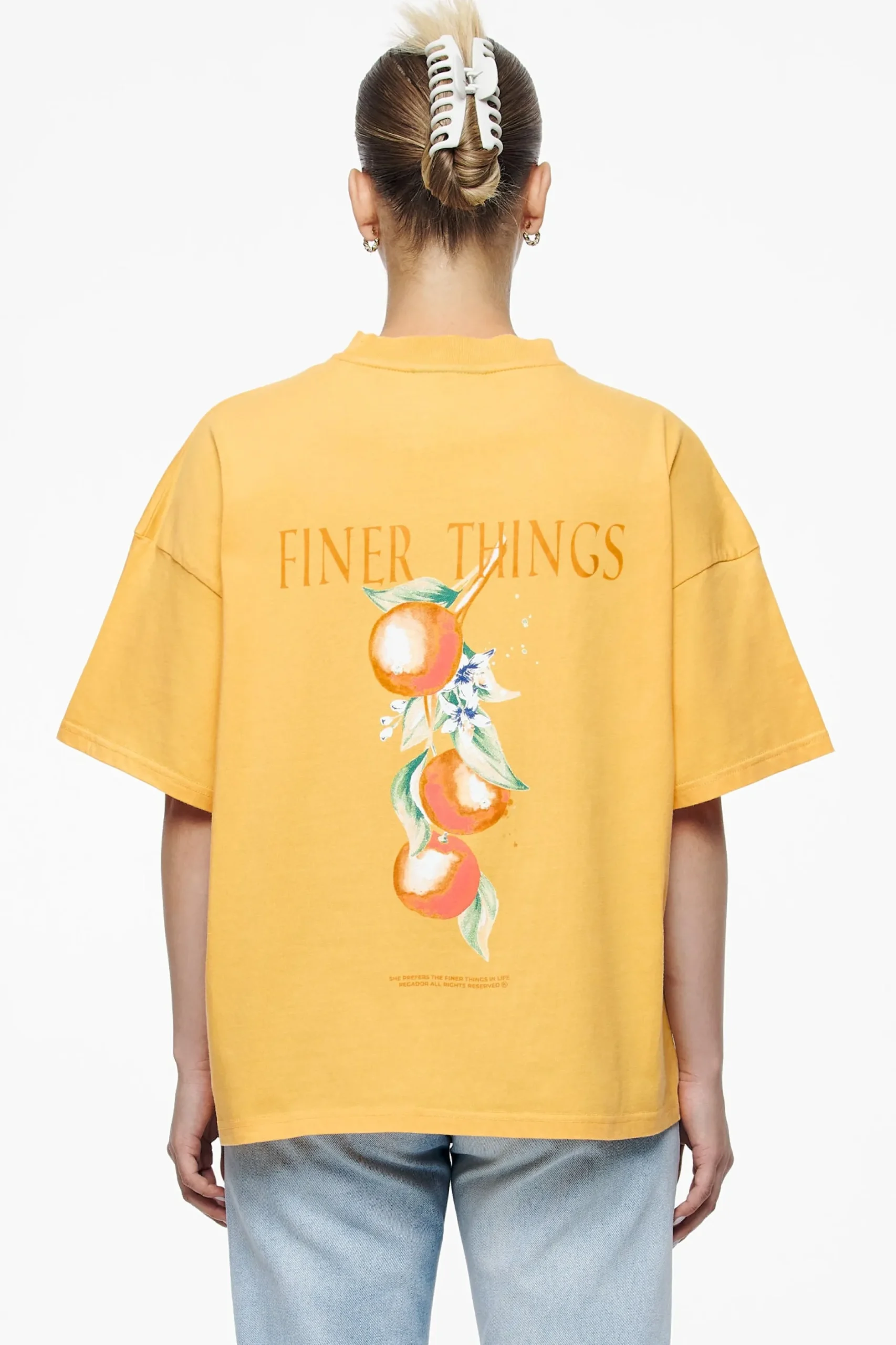 Pegador Brenda Heavy Oversized Tee Vintage Washed Golden Sun