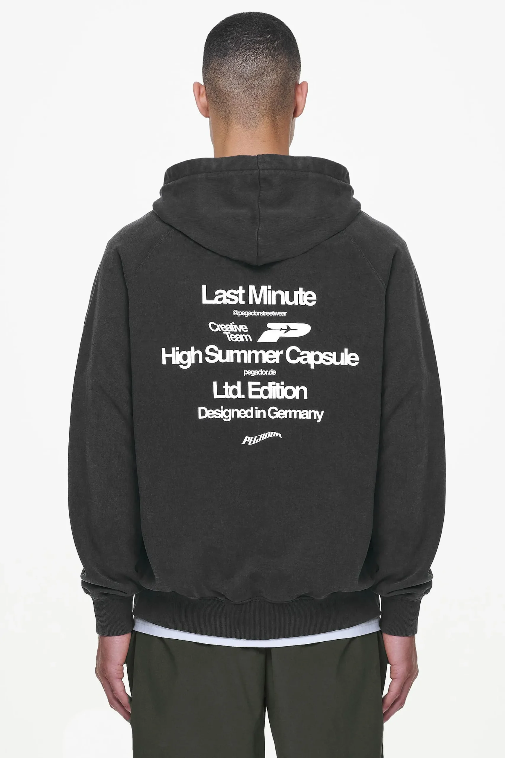 Pegador Caesar Terry Raglan Sweat Jacket Vintage Black