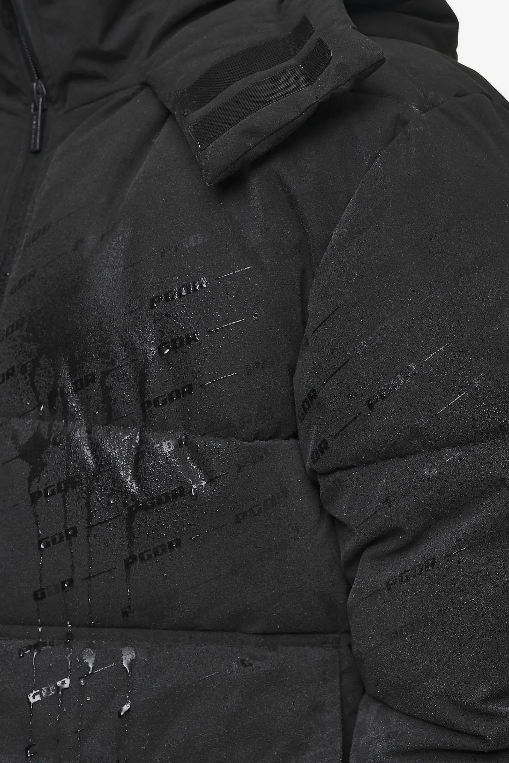 Pegador Carvel Water-Reactive Logo Puffer Jacket Black