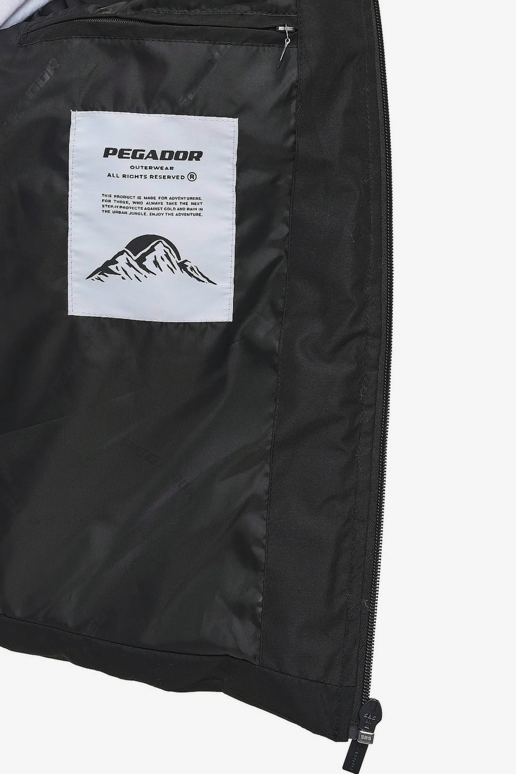 Pegador Carvel Water-Reactive Logo Puffer Jacket Black