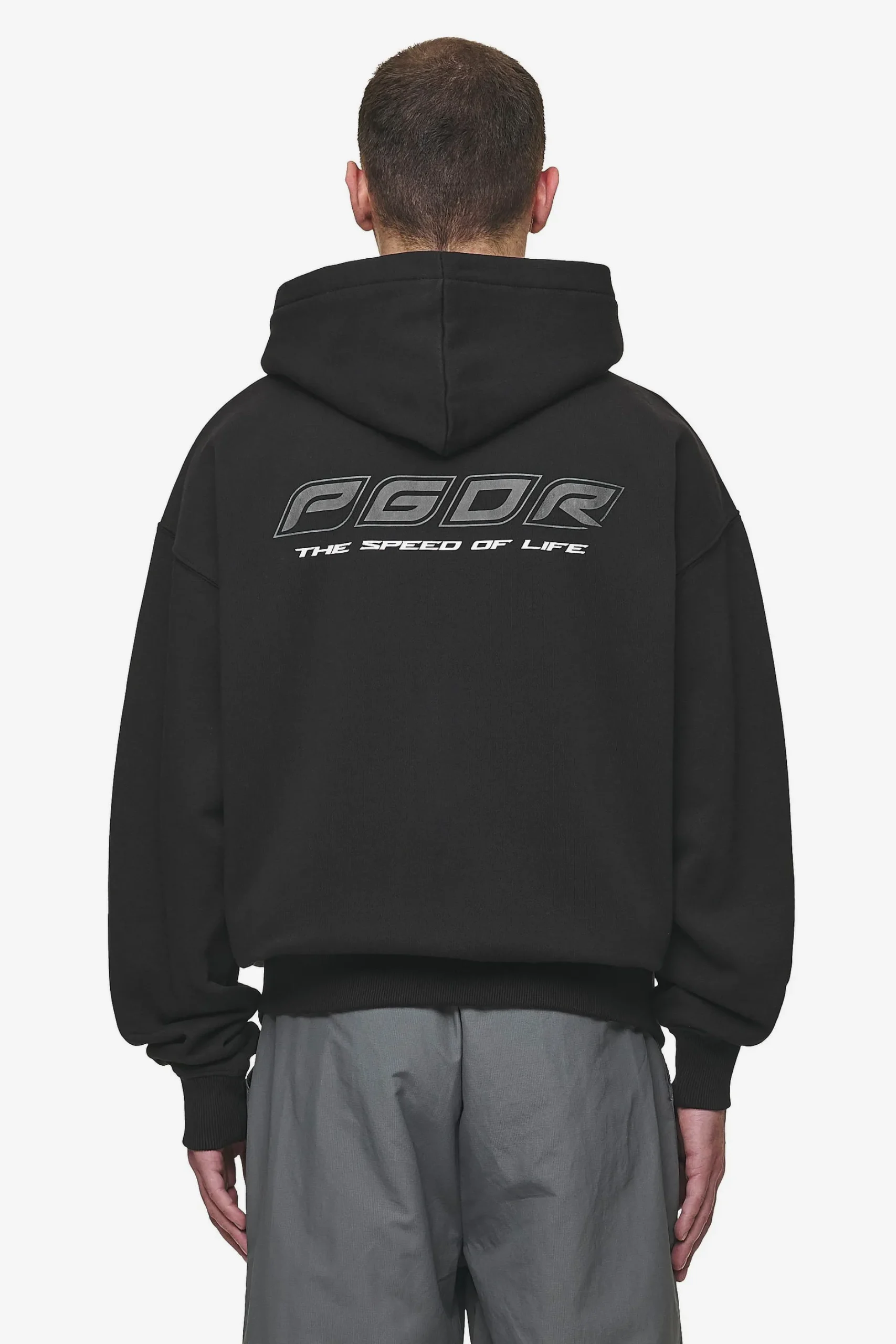 Pegador Charles Oversized Sweat Jacket Washed Black
