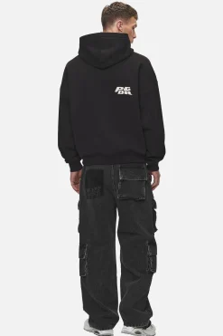 Pegador Clayson Boxy Hoodie Washed Black