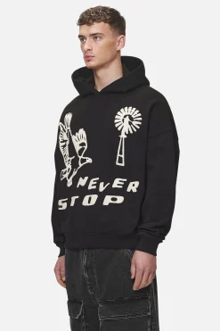 Pegador Clayson Boxy Hoodie Washed Black