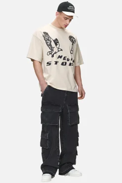 Pegador Clayson Boxy Tee Washed Desert Sand