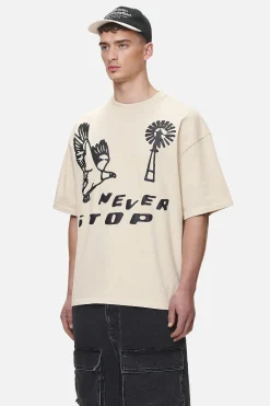 Pegador Clayson Boxy Tee Washed Desert Sand