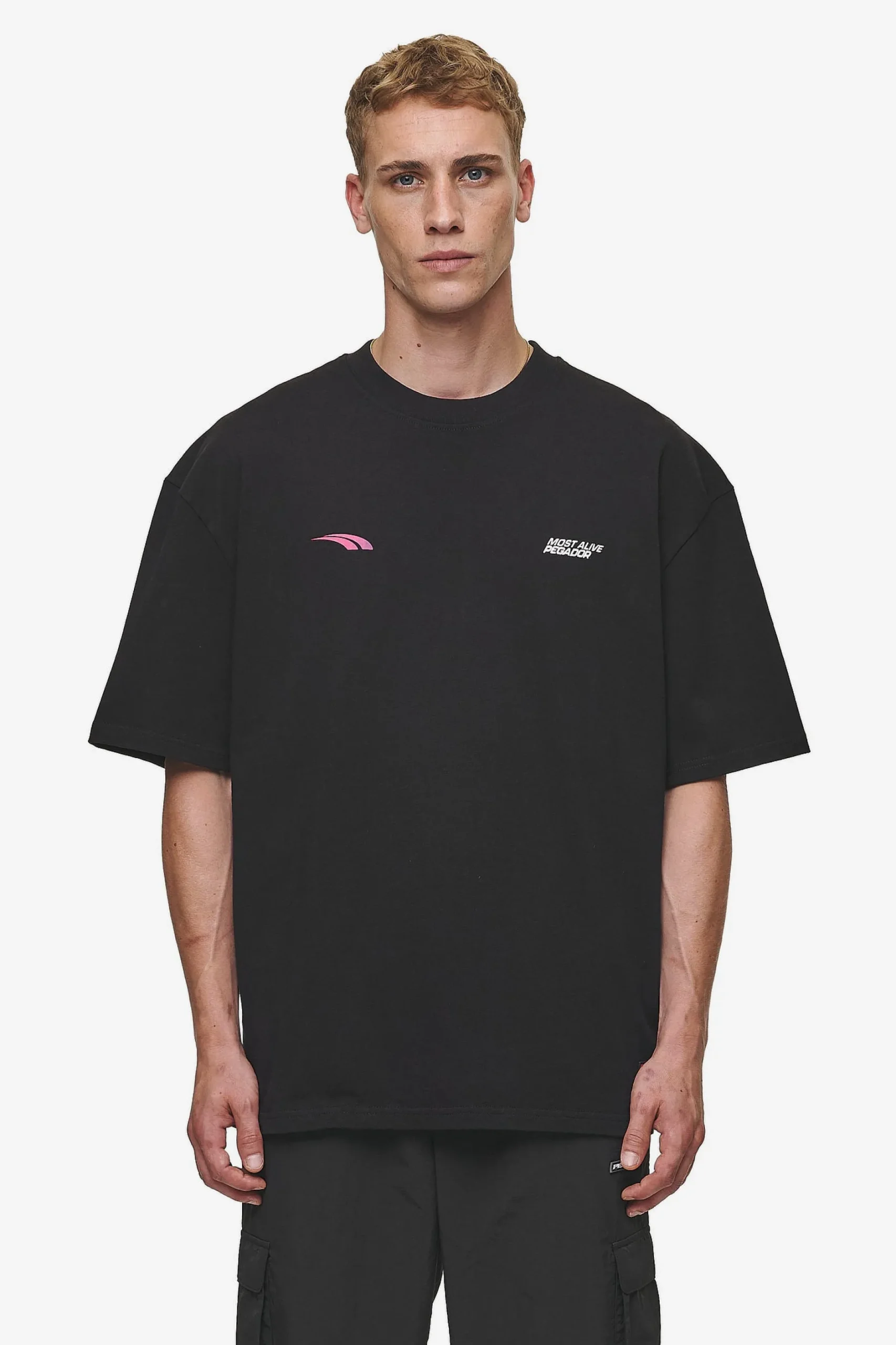 Pegador Clayton Oversized Tee Washed Black