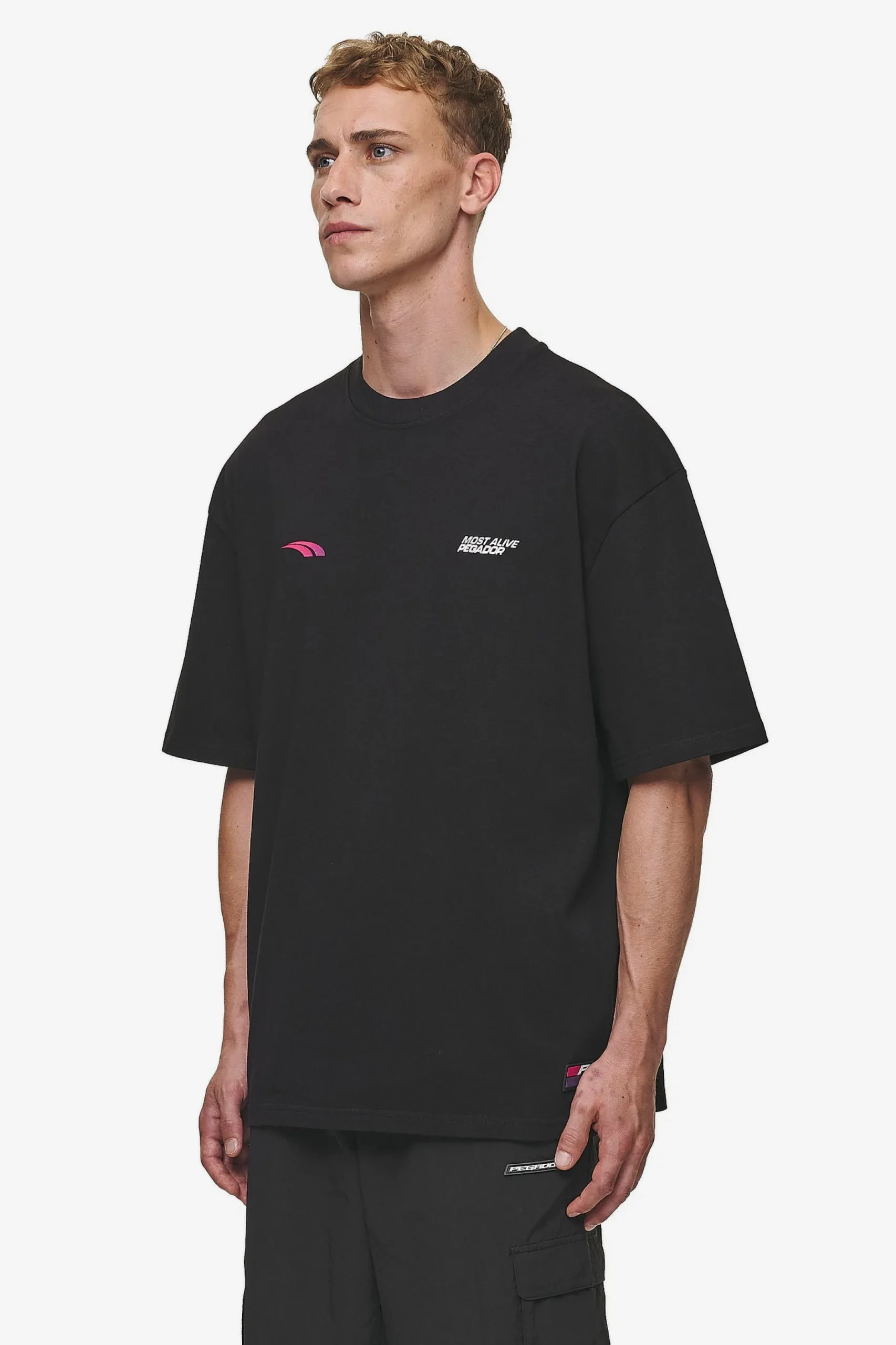 Pegador Clayton Oversized Tee Washed Black
