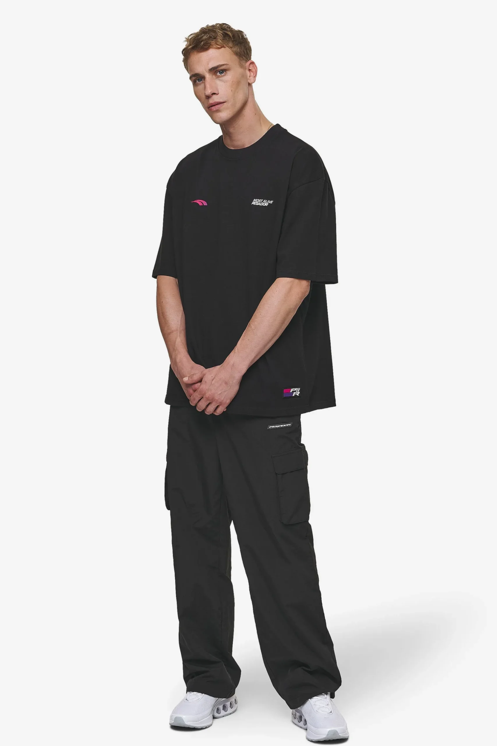 Pegador Clayton Oversized Tee Washed Black