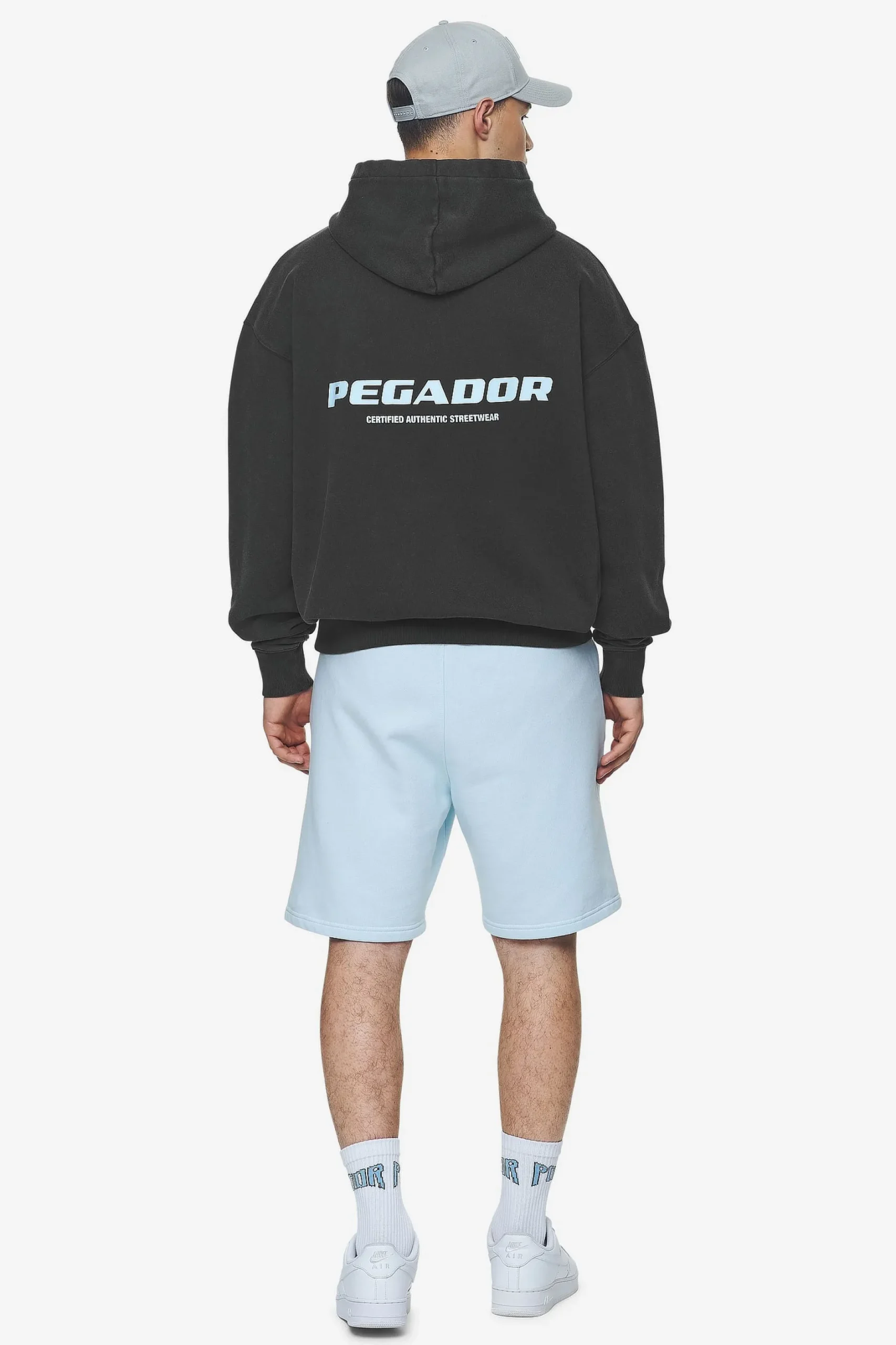 Pegador Colne Logo Oversized Hoodie Baby Blue
