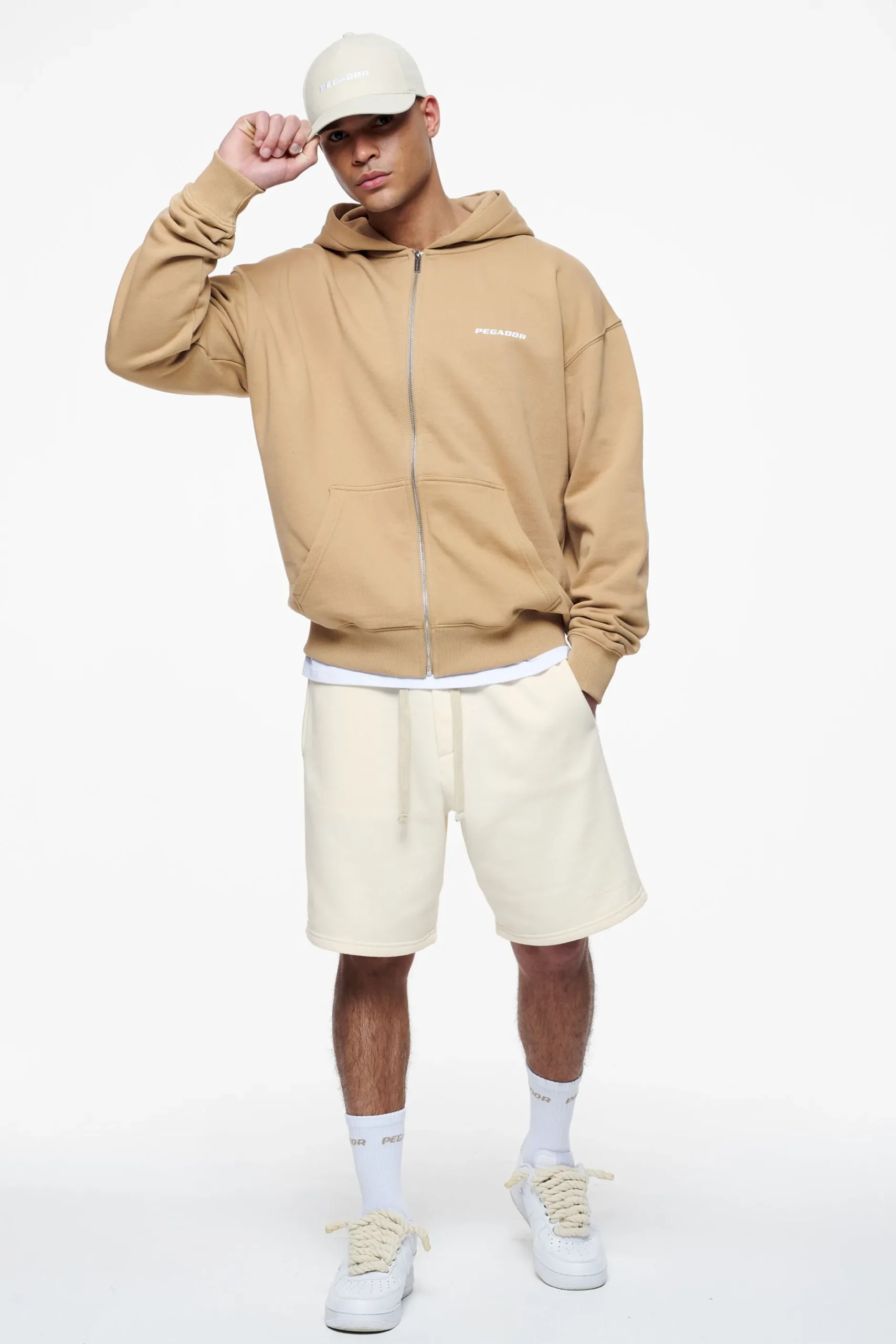 Pegador Colne Logo Oversized Sweat Jacket