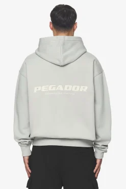 Pegador Colne Logo Oversized Sweat Jacket Salty Cream