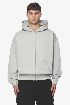 Pegador Colne Logo Oversized Sweat Jacket Salty Cream