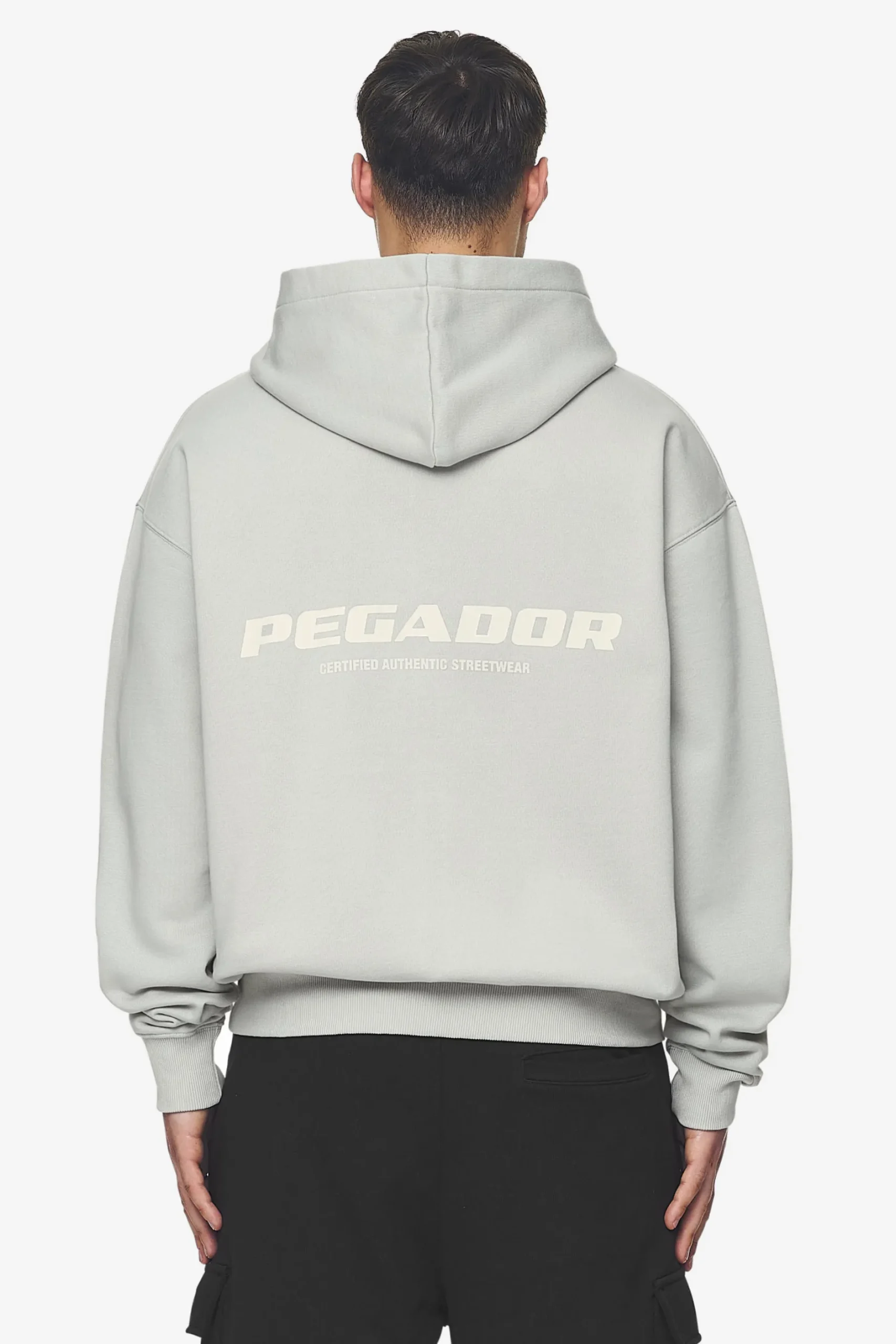 Pegador Colne Logo Oversized Sweat Jacket Salty Cream